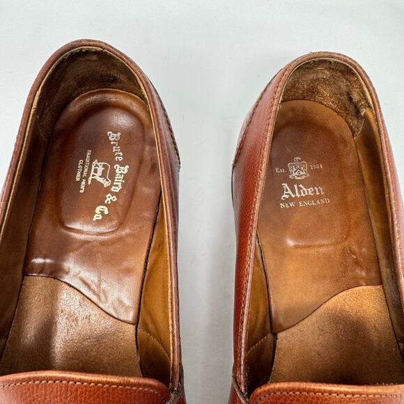 Alden 6849 Brown Full Strap Penny Loafers Men 11.5 B/D Made USA main image 12